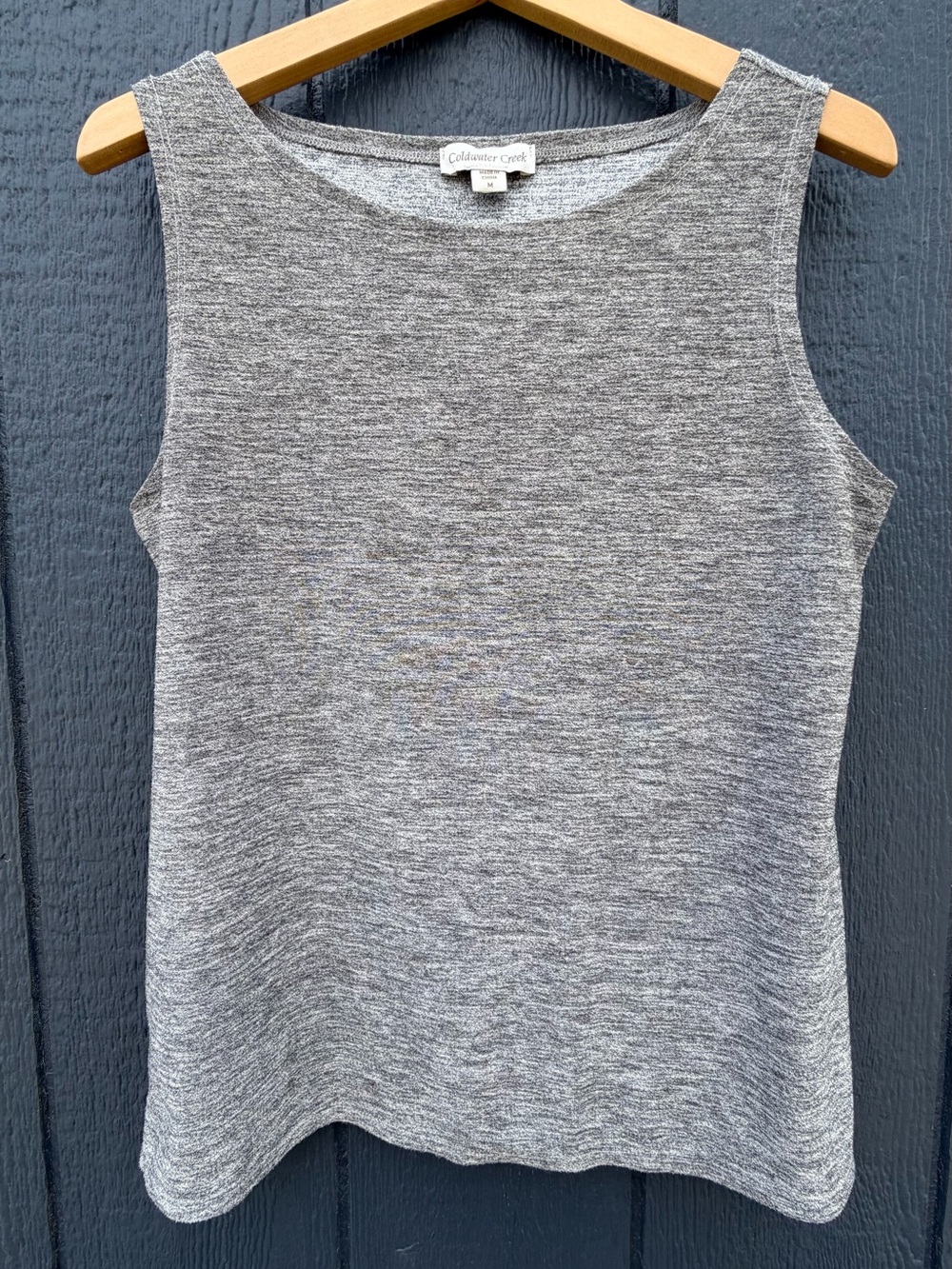 Coldwater Creek Heather Gray Crewneck Shell